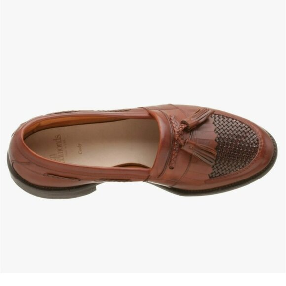 Handcrafted Allen Edmonds Cody Kiltie Tassel Loafers Woven Leather Dress Shoes M main image 14